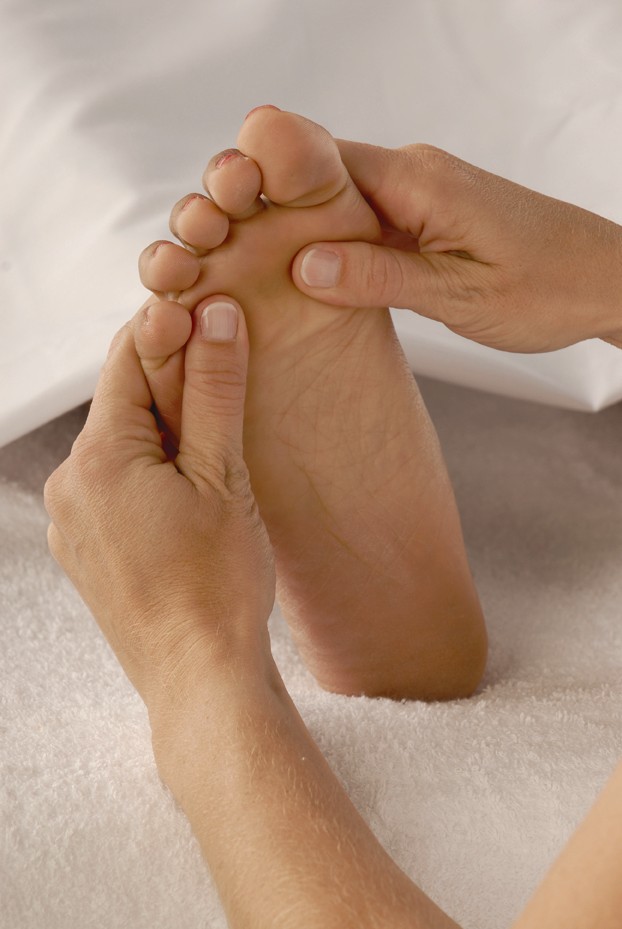 Picture of a foot being massaged